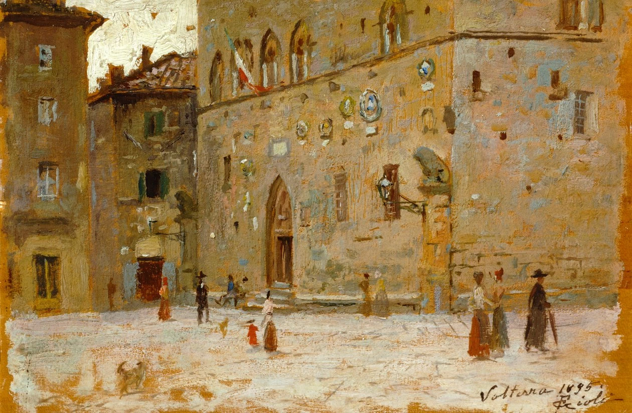 In piazza a Volterra